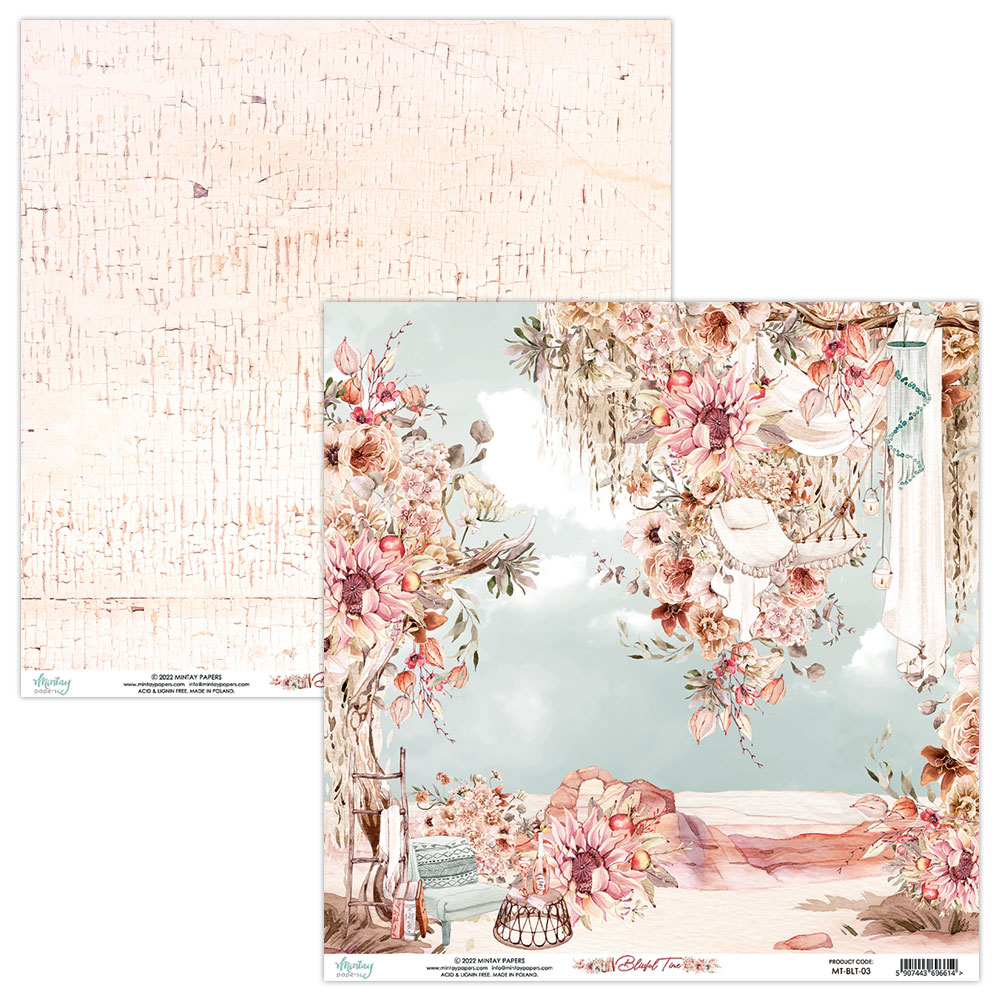 MT-BLT-08 Blissful Time - MINTAY pad of paper 15.2x15.2cm