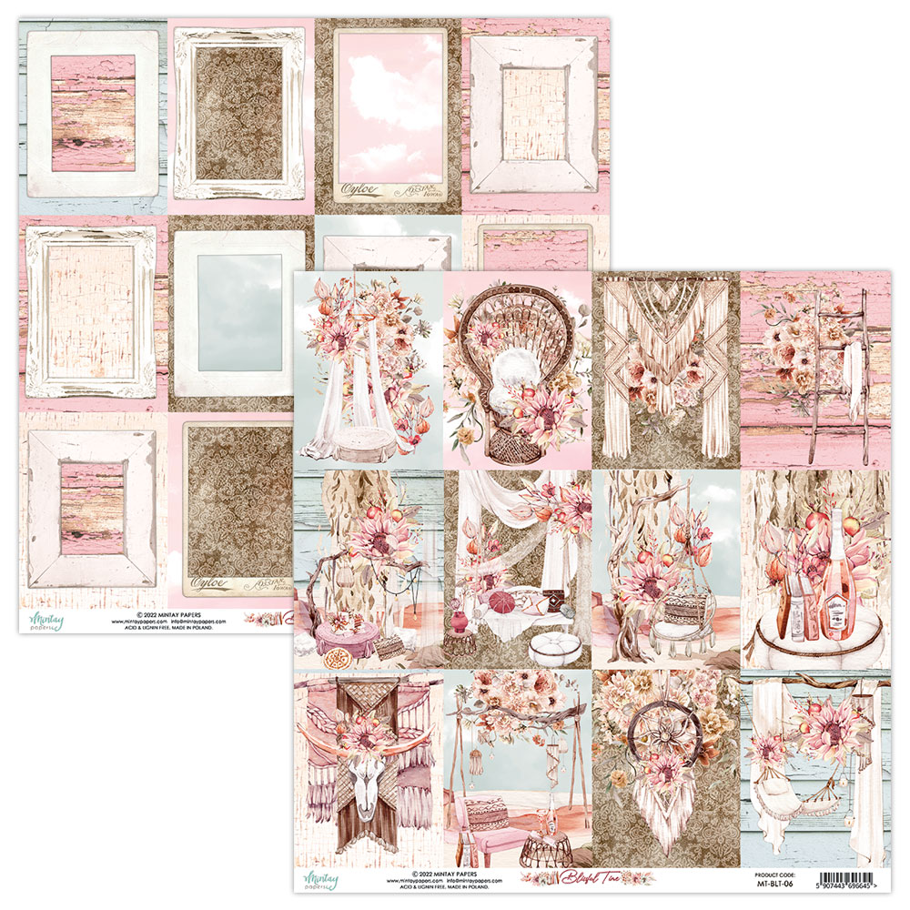 MT-BLT-08 Blissful Time - MINTAY pad of paper 15.2x15.2cm
