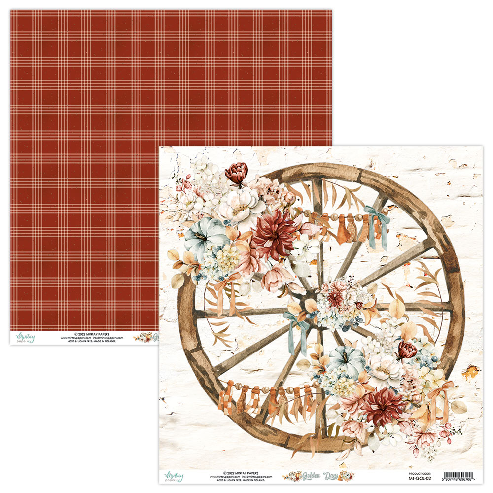 MT-GOL-08 Golden Days - MINTAY pad of paper 15.2x15.2cm
