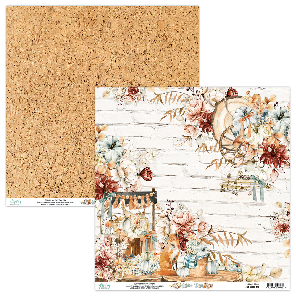 MT-GOL-08 Golden Days - MINTAY pad of paper 15.2x15.2cm
