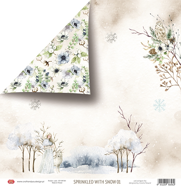 CPB-SWS15 Block 15x15 Craft&You Design - Sprinkled with Snow