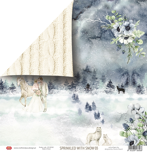 CPB-SWS15 Block 15x15 Craft&You Design - Sprinkled with Snow