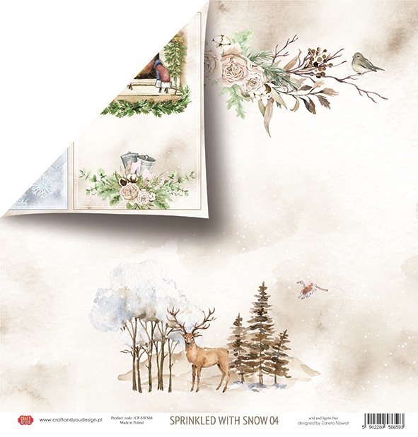 CPB-SWS15 Block 15x15 Craft&You Design - Sprinkled with Snow