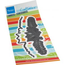 CR1599 Metal Die Marianne Design - Craftable - Stitching border Pine Twigs