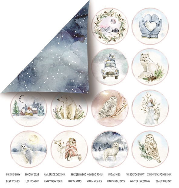 CSET04-SWS-8 CREATIVE set 30,5x30,5cm Sprinkled with Snow
