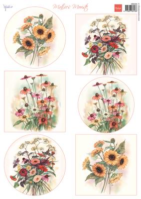 MB0203 A4 one side paper -Marianne Design - MATTIE'S MOOISTE AUTUMN BOUQUETS