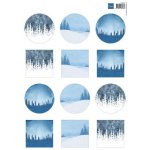 VK9597 A4 one side paper -Marianne Design - Winter landscapes mini's