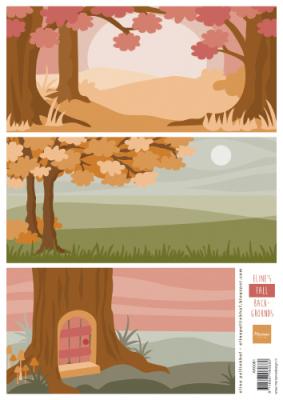 AK0081 A4 one side paper -Marianne Design -ELINE'S BACKGROUNDS FALL