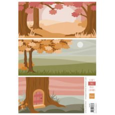 AK0081  A4 one side paper -Marianne Design -ELINE'S BACKGROUNDS FALL