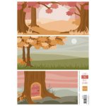 AK0081 A4 one side paper -Marianne Design -ELINE'S BACKGROUNDS FALL
