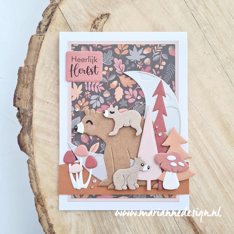 CR1603 Metal Die Marianne Design - CrafTables - Mushrooms by Marleen
