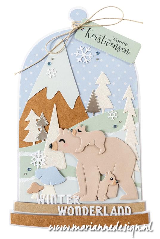 CR1602 Metal Die Marianne Design - CrafTables - Pine trees by Marleen