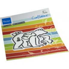 CR1601 Metal Die Marianne Design - CrafTables - Bears by Marleen