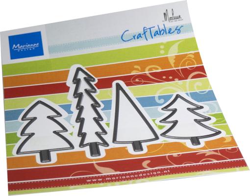 CR1602 Metal Die Marianne Design - CrafTables - Pine trees by Marleen