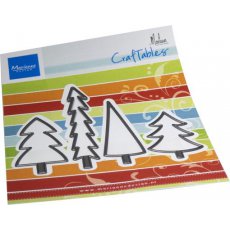 CR1602 Metal Die Marianne Design - CrafTables - Pine trees by Marleen