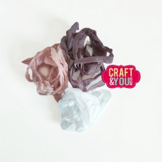 CRIB-022 RIBBONS - vintage ribbons - Sprinkled with snow -Craft&You Design