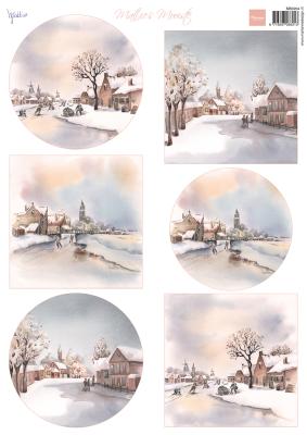 MB0204 A4 one side paper -Marianne Design -Ice Skating
