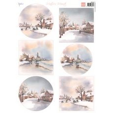MB0204  A4 one side paper -Marianne Design -Ice Skating