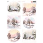MB0205 A4 one side paper -Marianne Design -WINTER LANDSCAPE