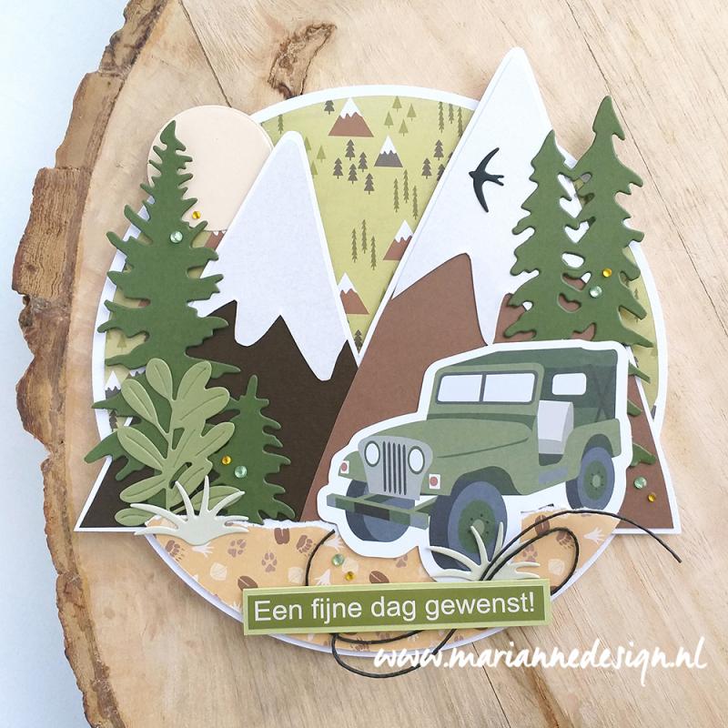 PS8045 Mask Marianne Design - Mountains by Marleen - A5