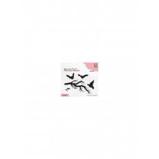 CSIL015 Christmas Silhouette "branch with birds" 87x63mm