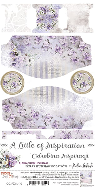 CC-F23-LI-10 A LITTLE OF INSPIRATION - JUNK JOURNAL - ZESTAW DODATKÓW