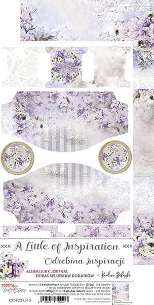 CC-F23-LI-10 A LITTLE OF INSPIRATION - JUNK JOURNAL - ZESTAW DODATKÓW