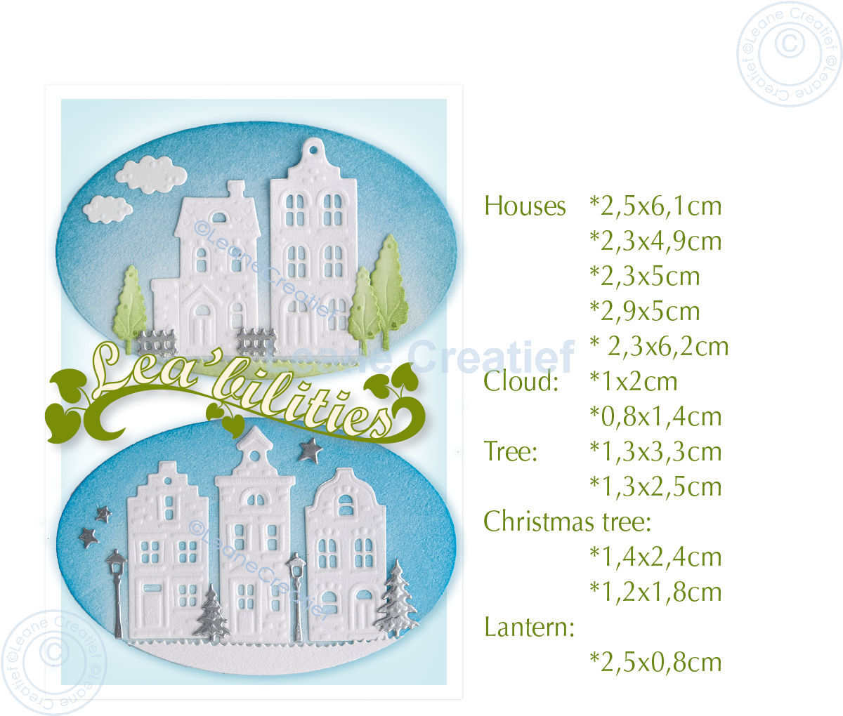 45.8092 Metal Die Leane Creatief - Lea'bilitie® Street view, cut & embossing die