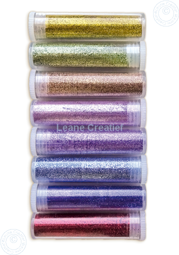 25.7989 - Ultrafine glitter assortment of 8 colors in tubes