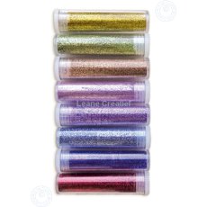 25.7989 - Ultrafine glitter assortment of 8 colors in tubes