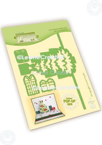 45.8153 Metal Die Leane Creatief - Pop-Up Christmas tree, cut & embossing die
