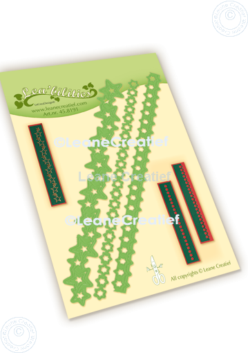 45.8191 Metal Die Leane Creatief - Card edge border Stars, cutting die.