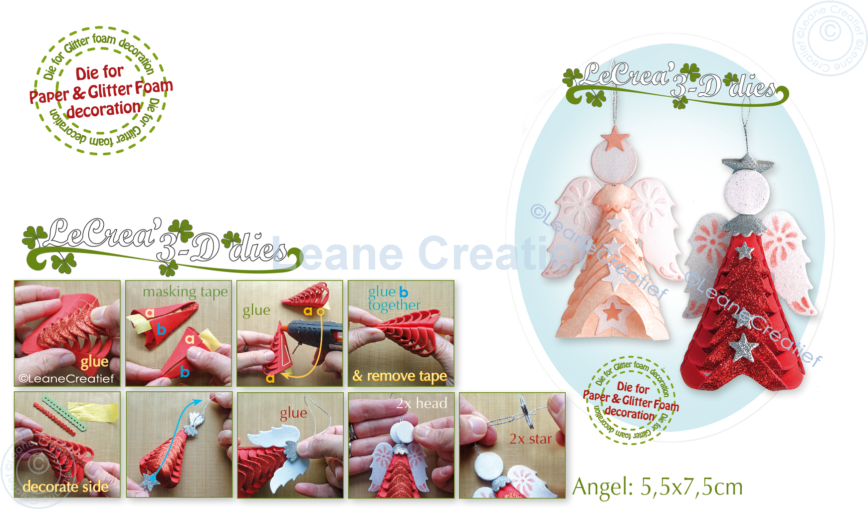 45.8207 Metal Die Leane Creatief - little Angel 3D, cut & embossing die