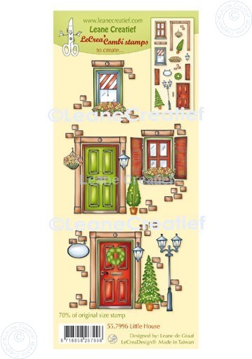 55.7996 Leane Creatief Acrylic Stamp - combi clear stamp Little House