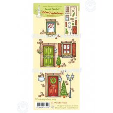 55.7996 Leane Creatief Acrylic Stamp -  combi clear stamp Little House
