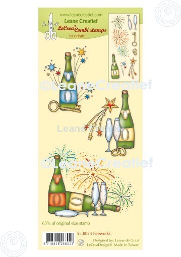 55.8023 Leane Creatief Acrylic Stamp - combi clear stamp Fireworks