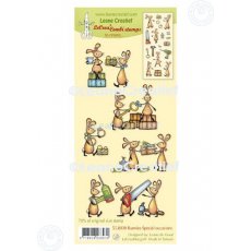 55.8030 Leane Creatief Acrylic Stamp - combi clear stamp Bunnies special occasions