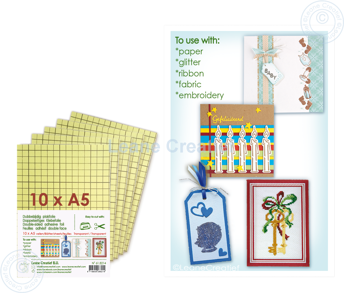61.8214 Double sided adhesive foil transparent A5