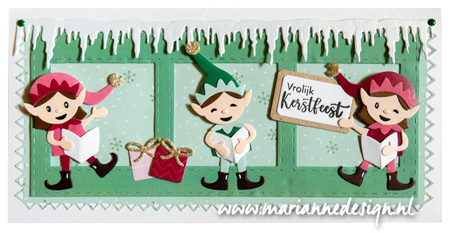 COL1518 Metal Die Marianne Design - Collectables - Christmas elves by Eline