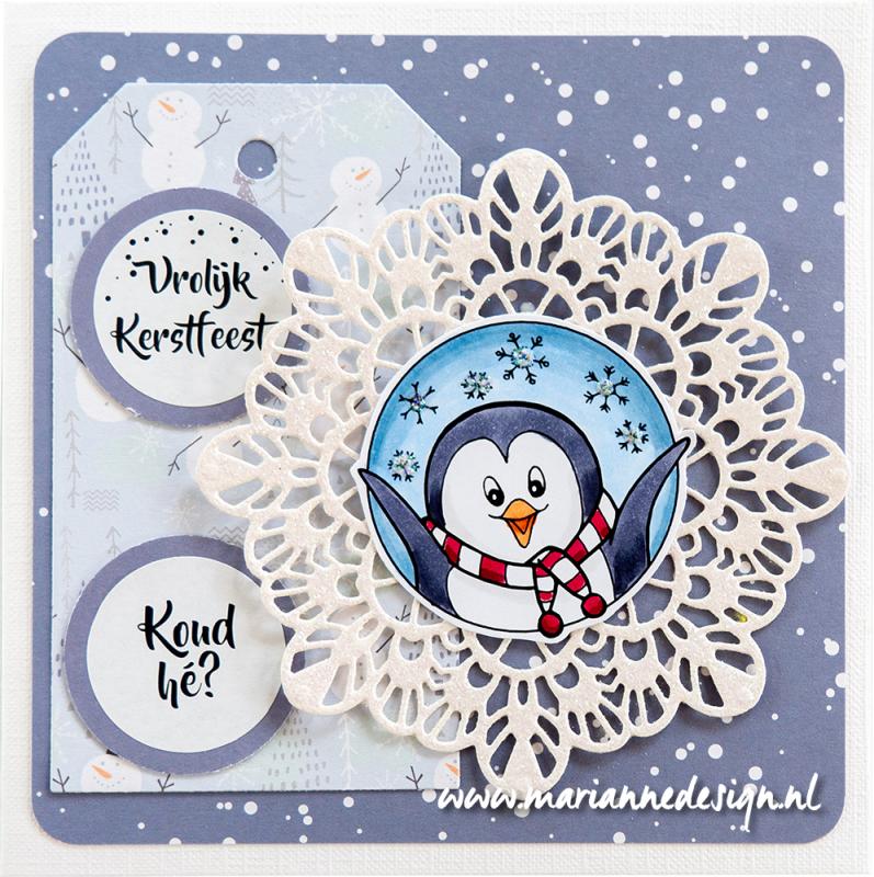 CR1609 Metal Die Marianne Design - CrafTables - ART TEXTURE XL SNOWFLAKE