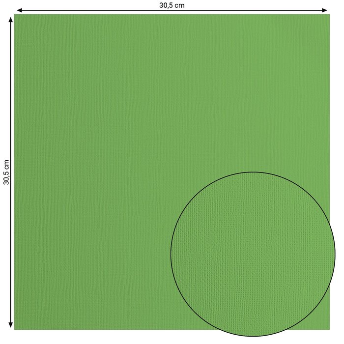 2928-075 Papier jednokolorowy dwustronny FLORENCE 30,5x30,5 cm -MOSS