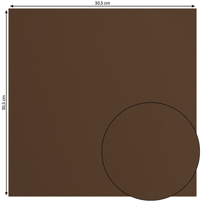2928-093 Double -sided paper textured paper Florence 30,5x30,5 cm - Hzalnut