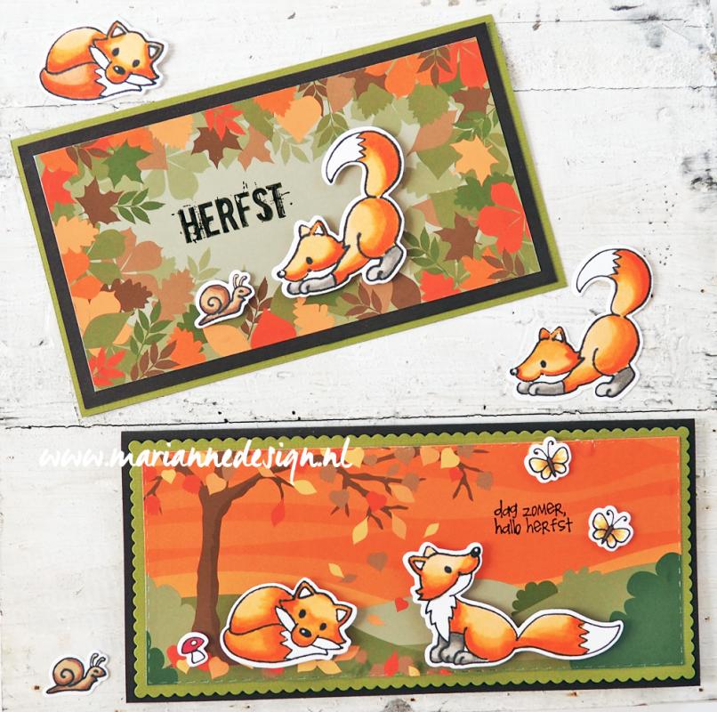 AK0073 A4 one side paper - Marianne Design - Eline's Autumn Backgrounds