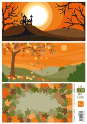 AK0073 A4 one side paper - Marianne Design - Eline's Autumn Backgrounds