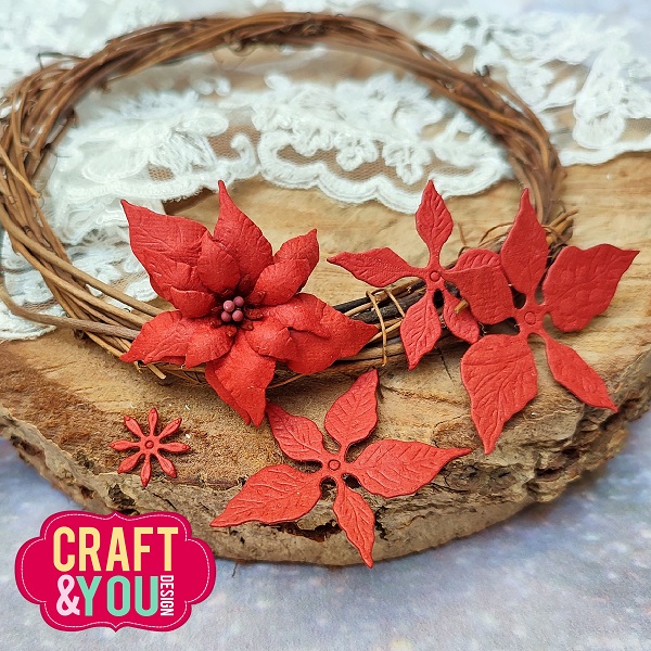 CW211 Cutting Die - Poinsettia 3