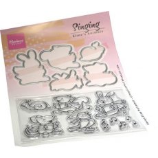EC0196 ELINE'S ANIMALS - SINGING STAMP & DIE SET