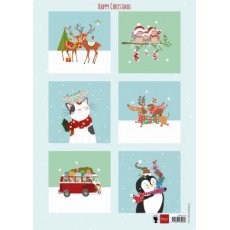 EWK1278  A4 one side paper -Marianne Design - Happy Christmas