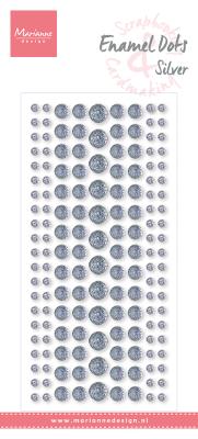 PL4524 Enamel dots - Silver Glitter