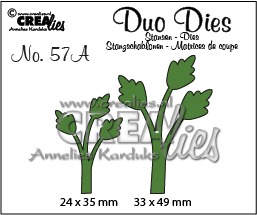 CLDD57A Duo Dies no. 57A, Leaves 11 mirror image