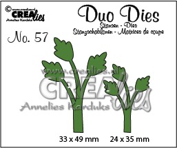 CLDD57 Duo Dies no. 57, Leaves 11 mirror image